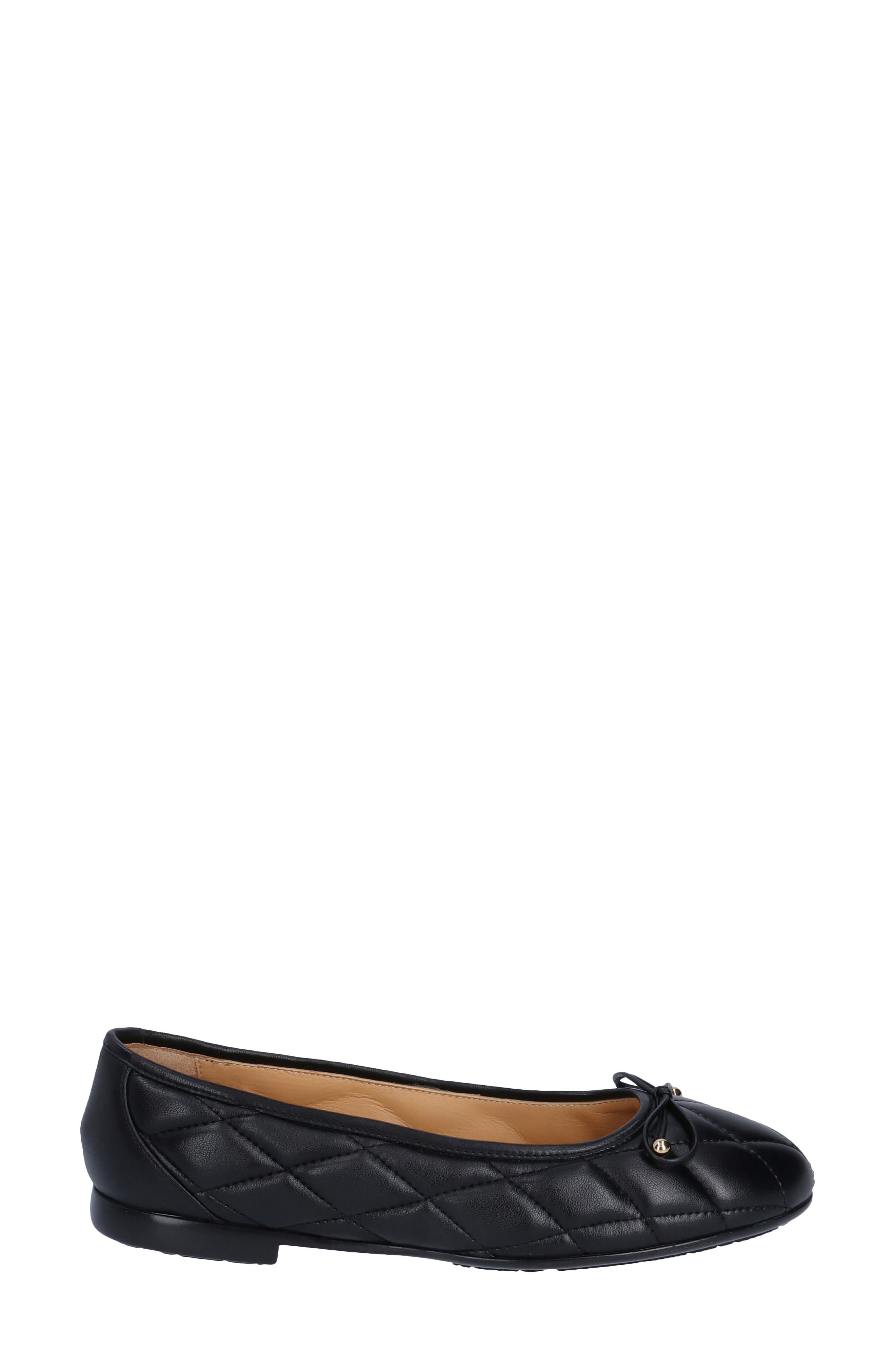 Leather Ballet Flat, Alternate, color, BLACK 2
