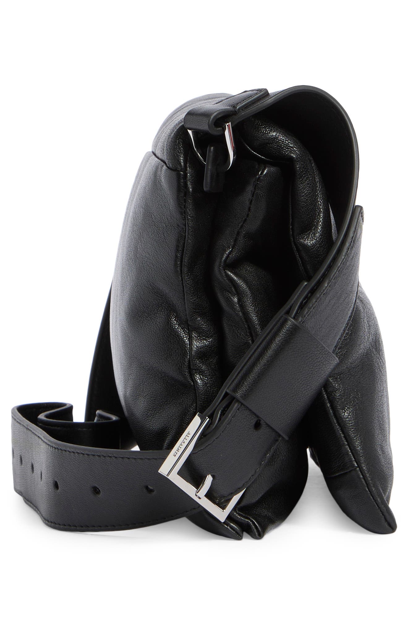 AllSaints Vittoria Quilted Leather Shoulder Bag, Alternate, color, Black