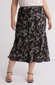 MAX STUDIO Bias Satin Midi Skirt