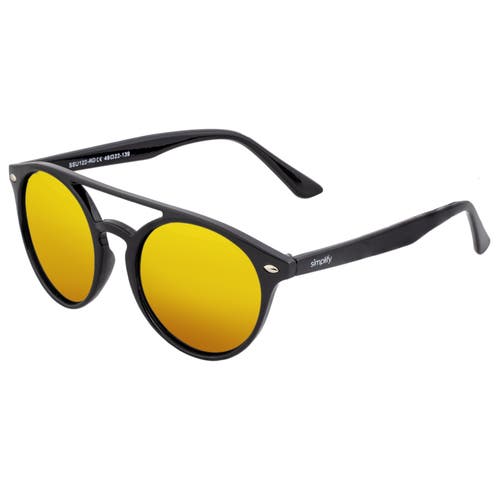 Simplify Unisex Ssu122 49 X 46mm Polarized Sunglasses In Black/red-yellow