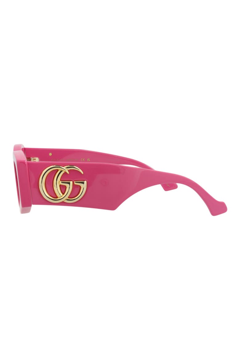 52mm Square Sunglasses, Alternate, color, FUCHSIA FUCHSIA VIOLET
