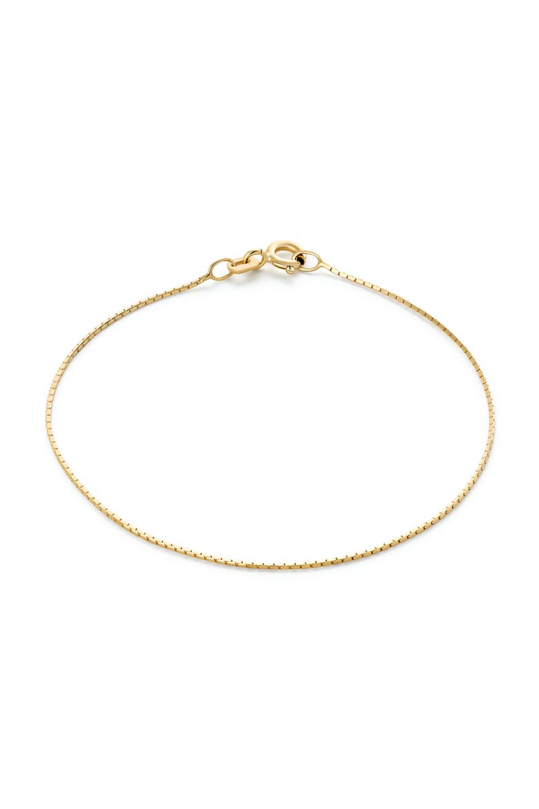 Solid Yellow Gold - Silk Chain Bracelet, Main, color, Gold