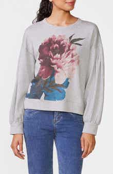 Oversized Flower Graphic Sweatshirt