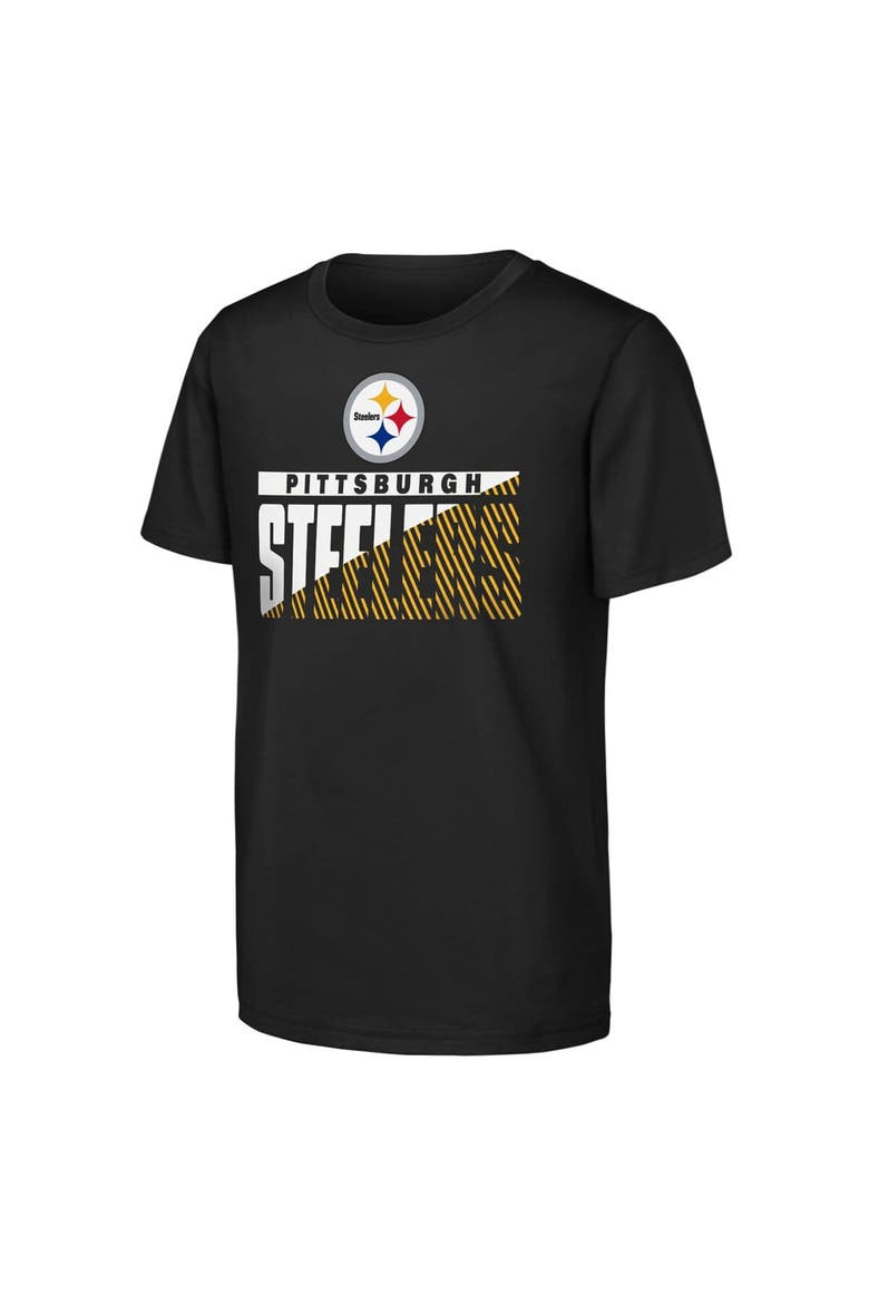 Youth Outerstuff  Black Pittsburgh Steelers Never Quit 2-Pack T-Shirt Set, Alternate, color, Black