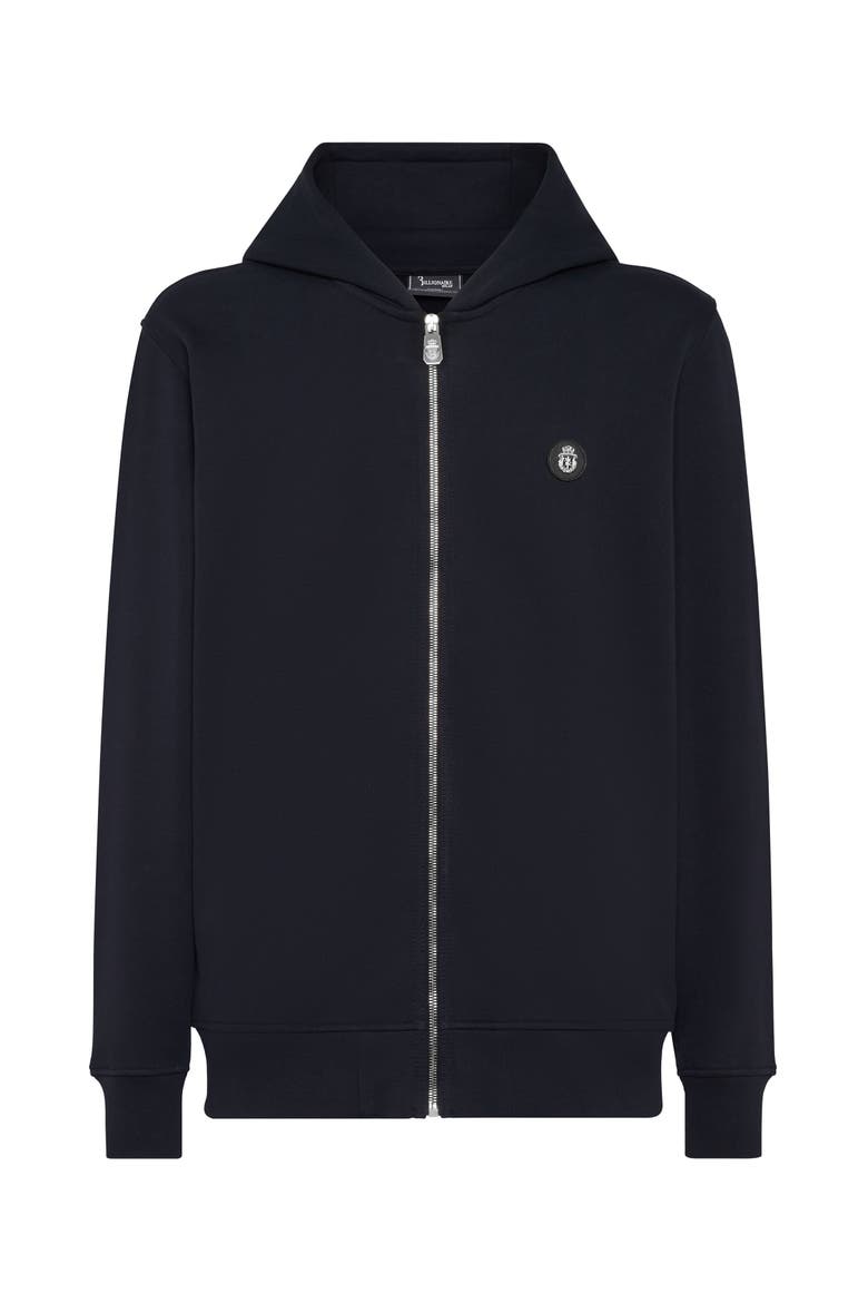 Hoodie Sweatjacket Lion Men, Main, color, navy