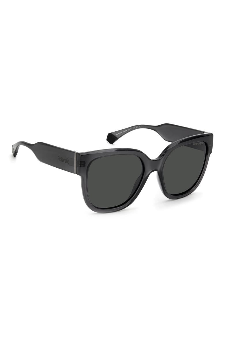 55mm Polarized Square Sunglasses, Alternate, color, GREY / GRAY POLARIZED