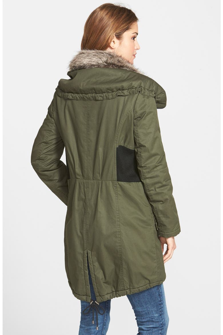 Faux Fur Trim Utility Parka, Alternate, color, SPRUCE