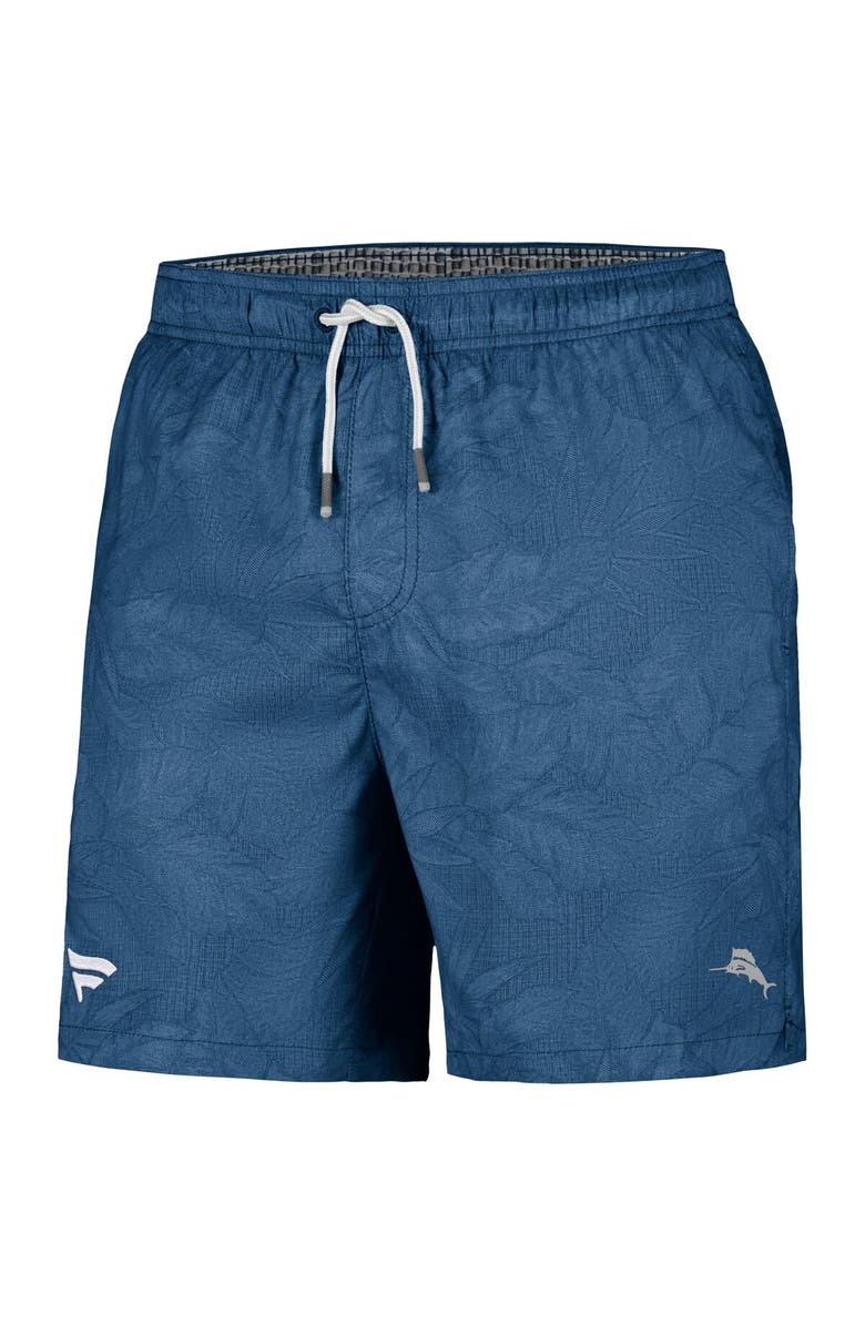 Tommy Bahama Men's Tommy Bahama Blue Fanatics Corporate Naples Layered Leaves Swim Trunks, Alternate, color,