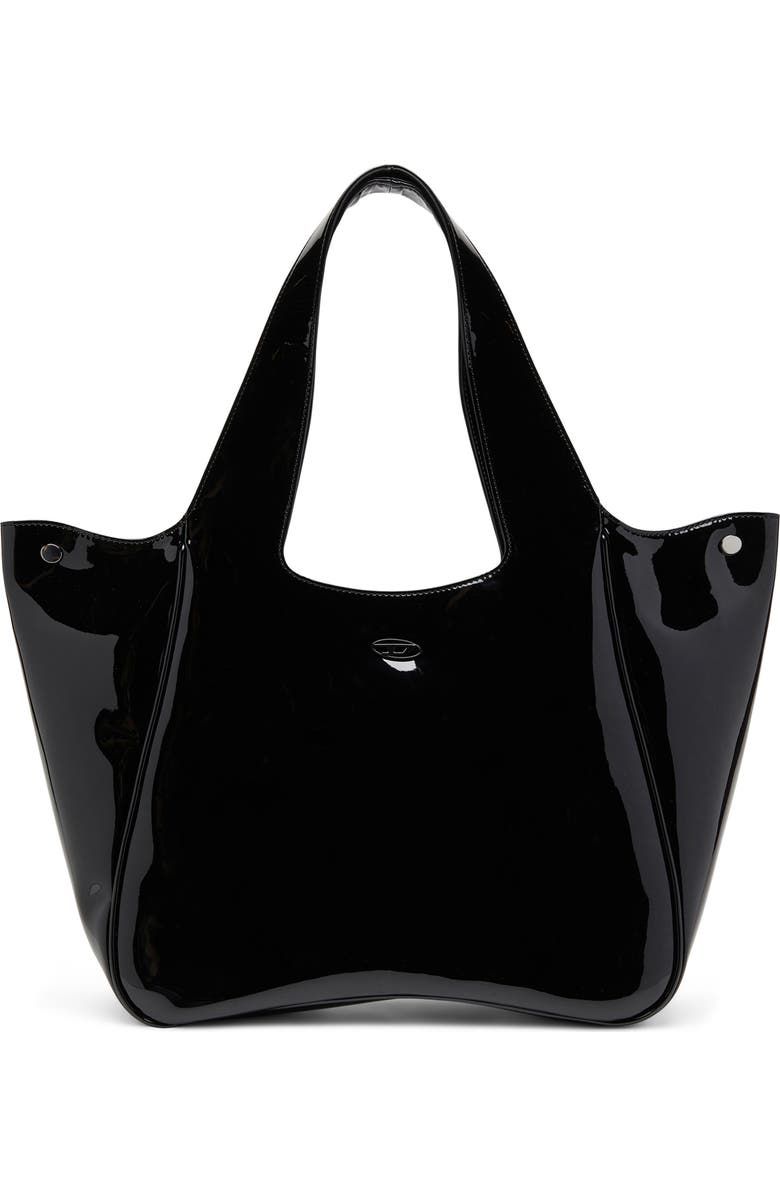 DIESEL<sup>®</sup> Play Glossy Shopper Tote, Main, color, Black
