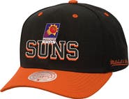 Mitchell & Ness Men's Mitchell & Ness Black/Orange Phoenix Suns Backside Script Two-Tone Pro Crown Adjustable Hat