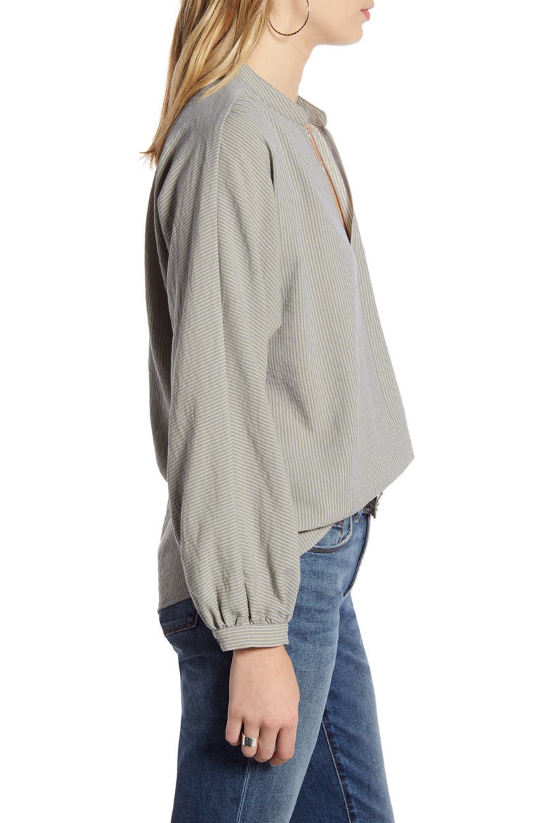 Stripe Top, Alternate, color, BLUE- GREEN COMO STRIPE