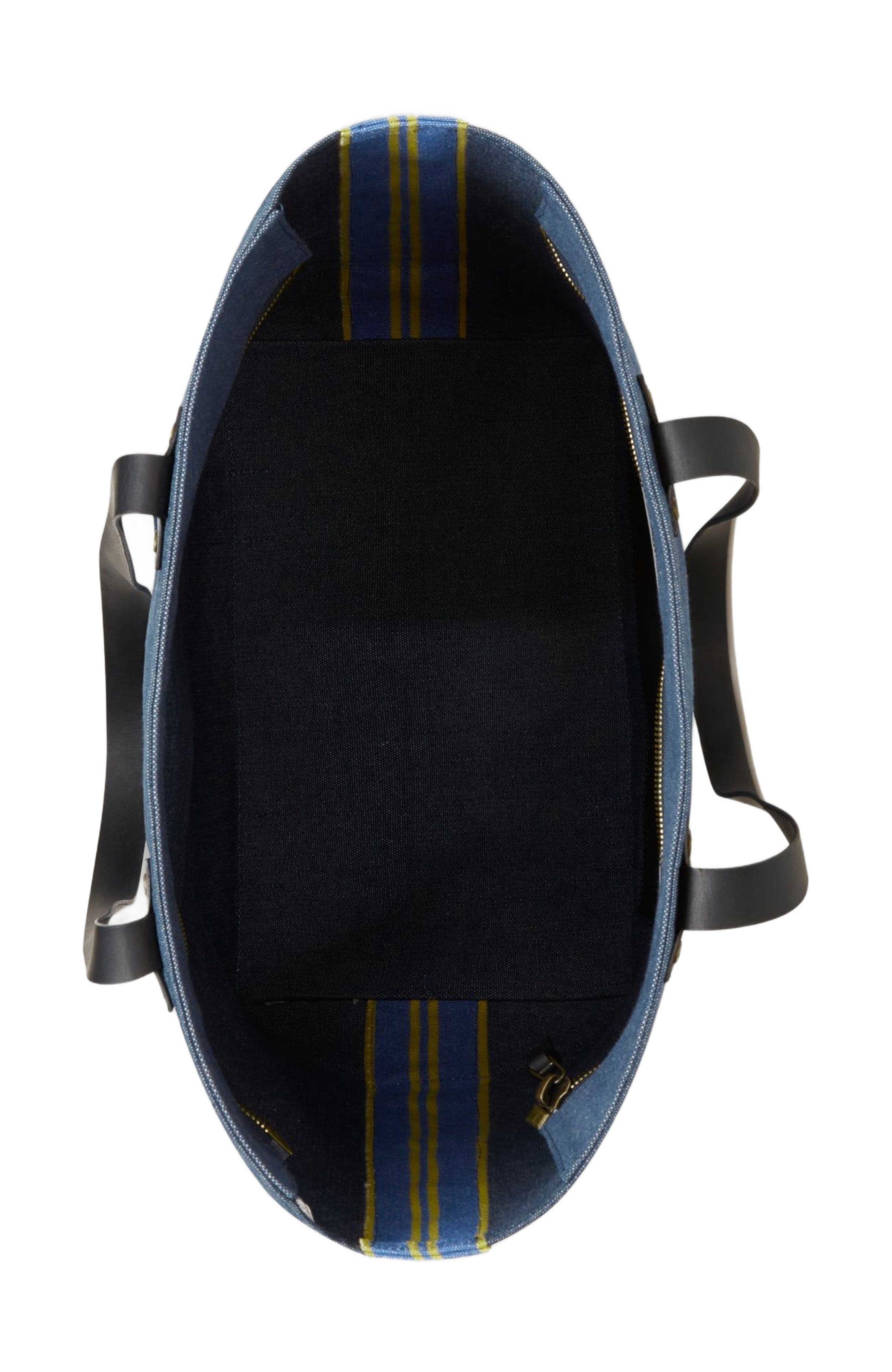 Robert Talbott Freeman Canvas Tote Bag, Alternate, color, Denim Blue