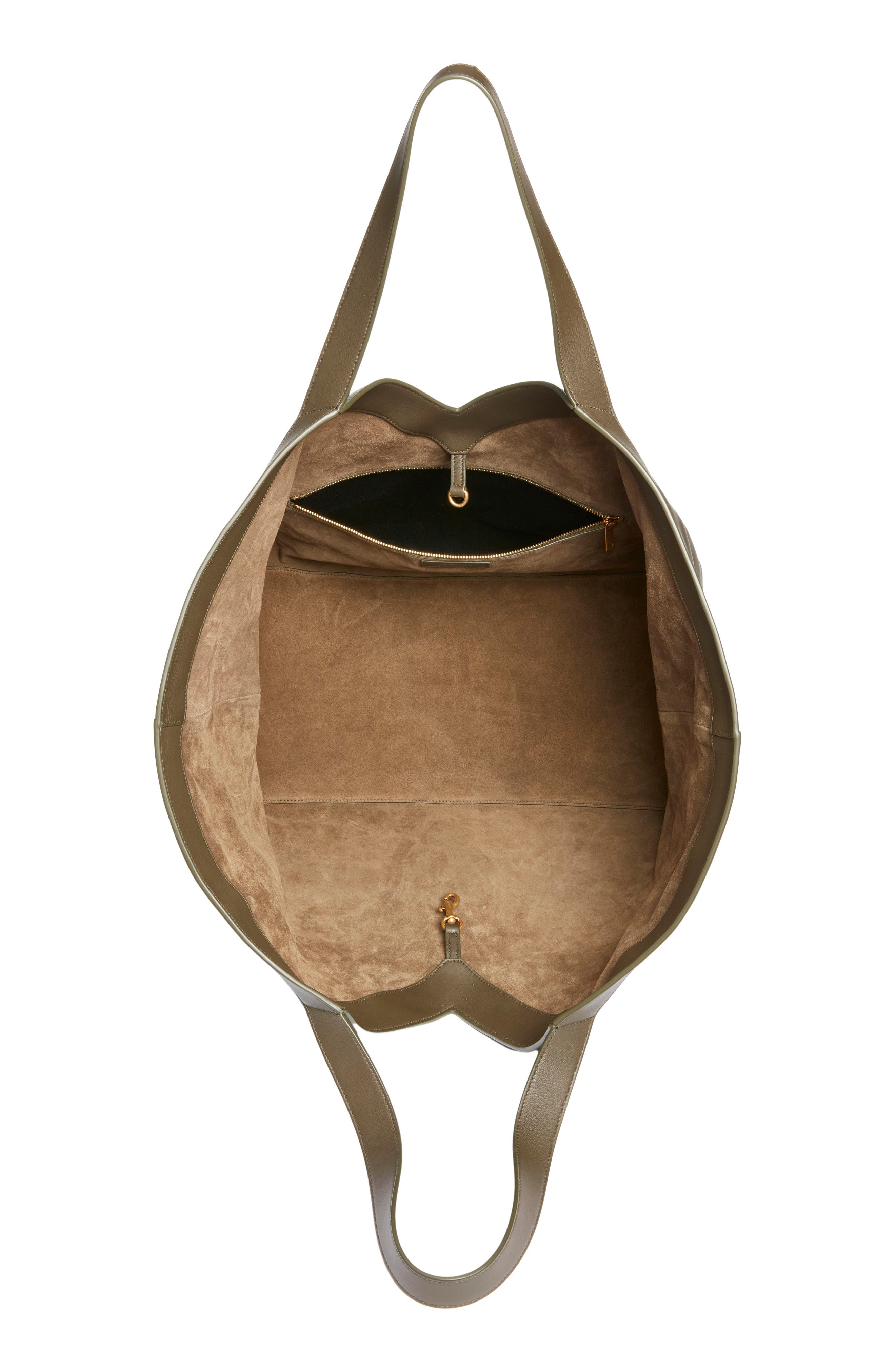 Saint Laurent Y Leather Tote, Alternate, color, Light Musk