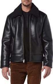 Andrew Marc Cadman Faux Shearling Pilot Jacket