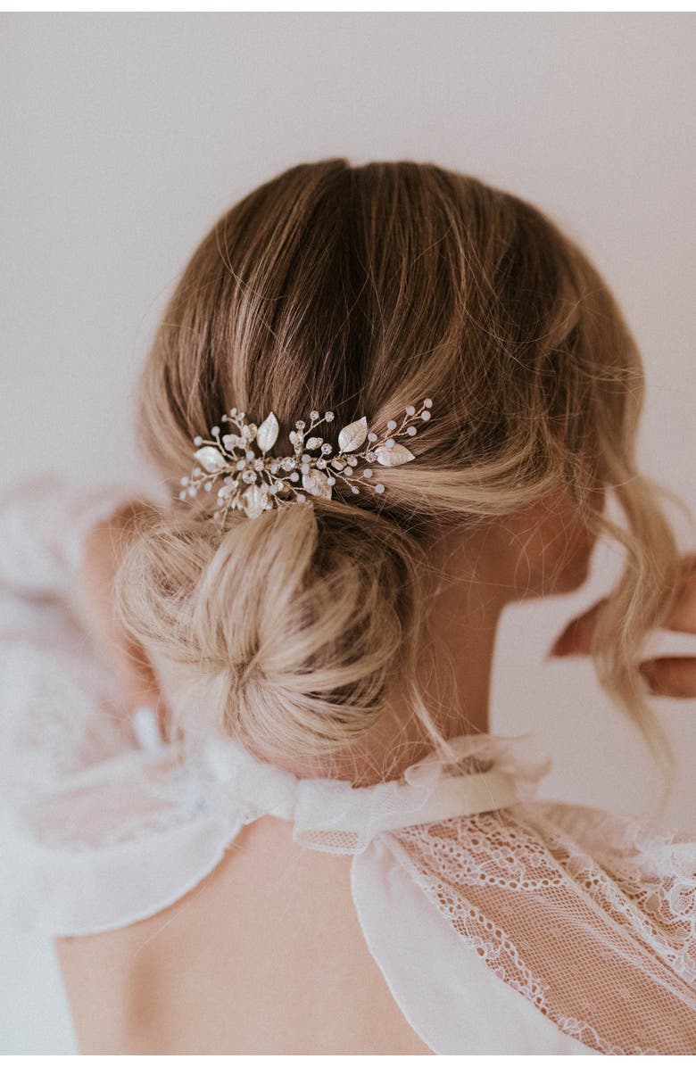 Untamed Petals Talin Crystal Comb, Alternate, color, Gold