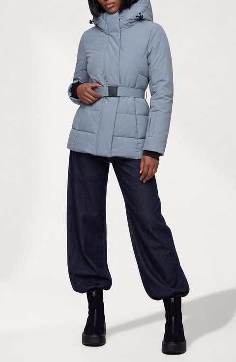 Blanca Hooded Belted Puffer Coat
