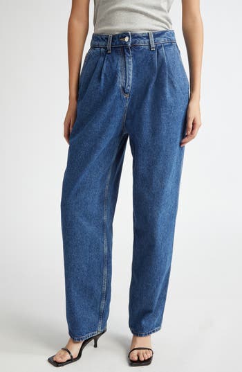 Saks Potts Shake Pleated Organic Cotton Jeans