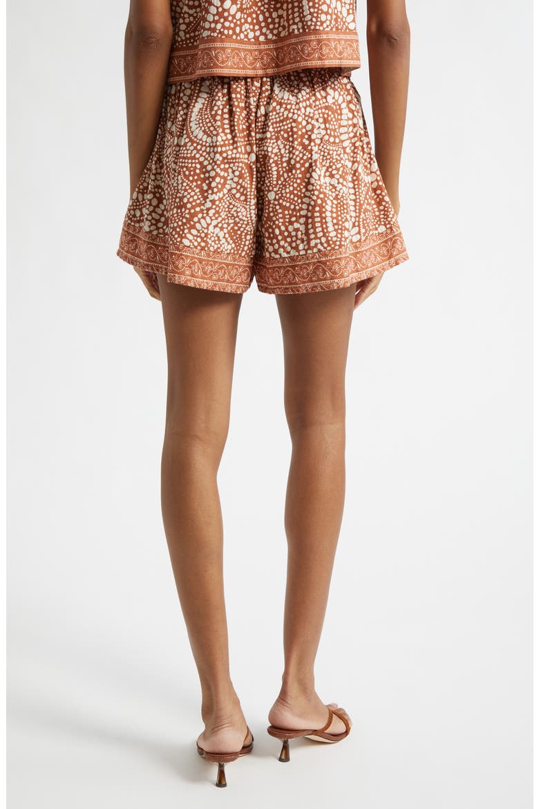 Quinn Abstract Print Cotton Short, Alternate, color, COFFEE DOT