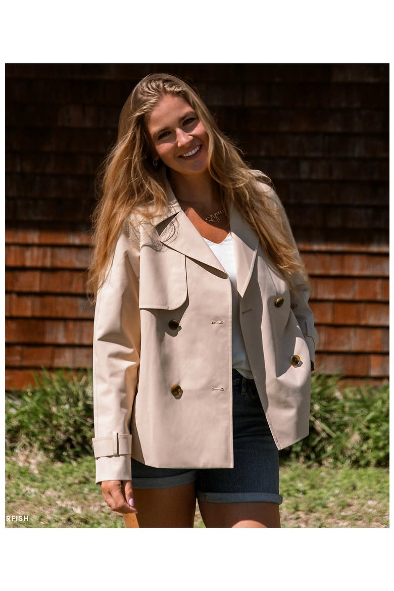 Trench Rain Jacket, Alternate, color, Champagne