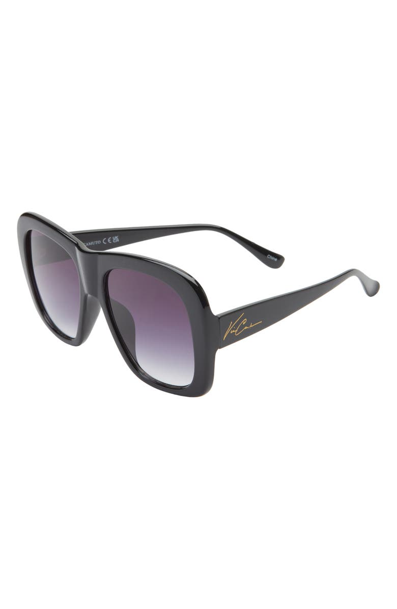 Vince Camuto Square Sunglasses, Alternate, color, Black