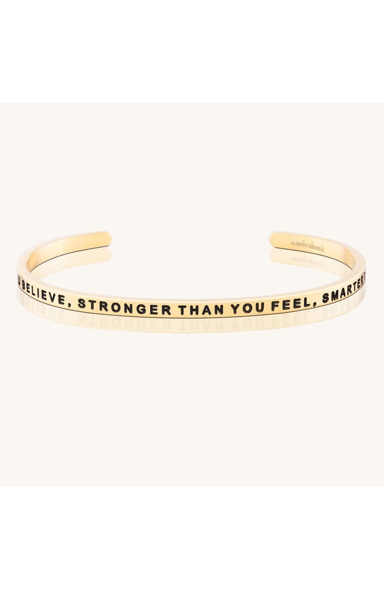 Mantra Braver, Stronger, Smarter bracelet, Main, color, Yellow Gold