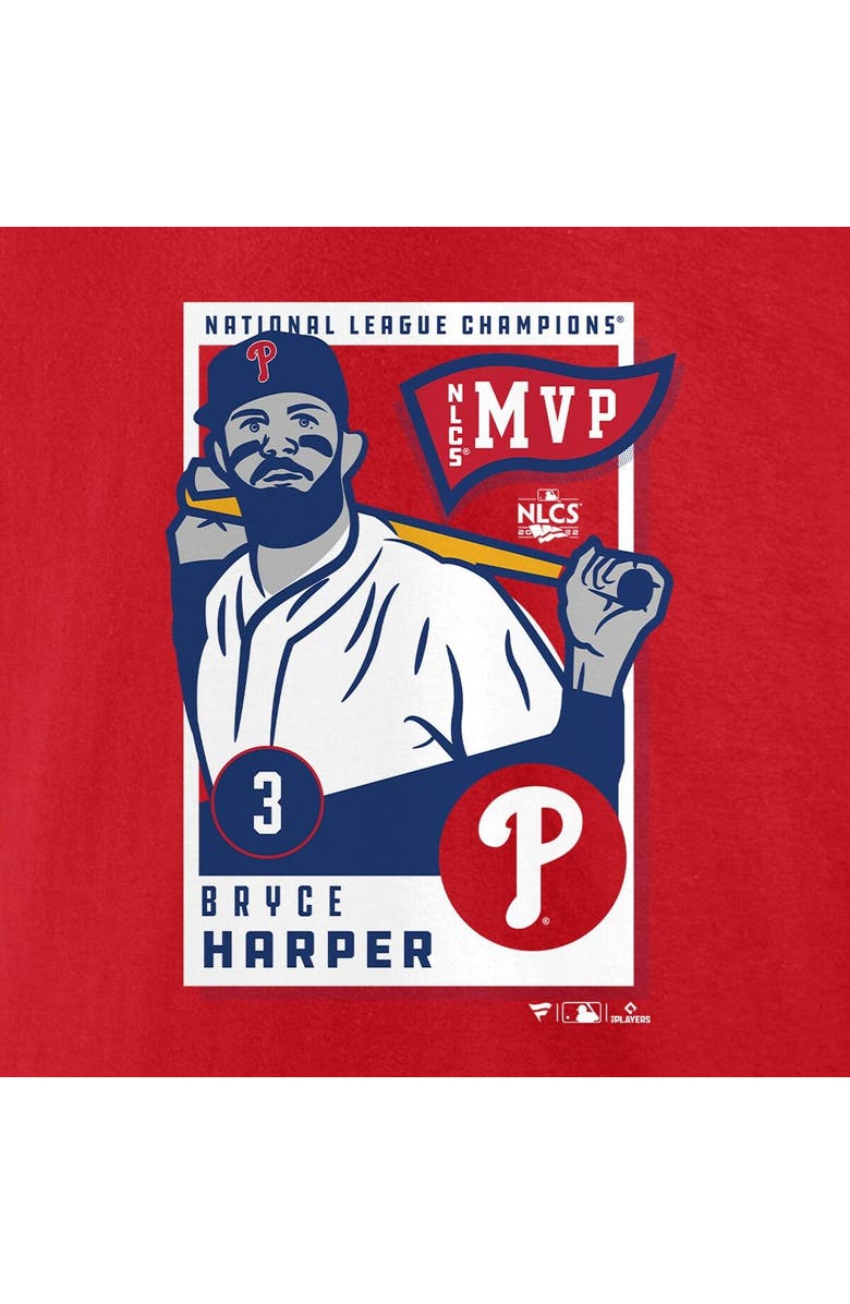 FANATICS Men's Fanatics Branded Bryce Harper Red Philadelphia Phillies 2022 National League Champions MVP Big & Tall T-Shirt, Alternate, color, 