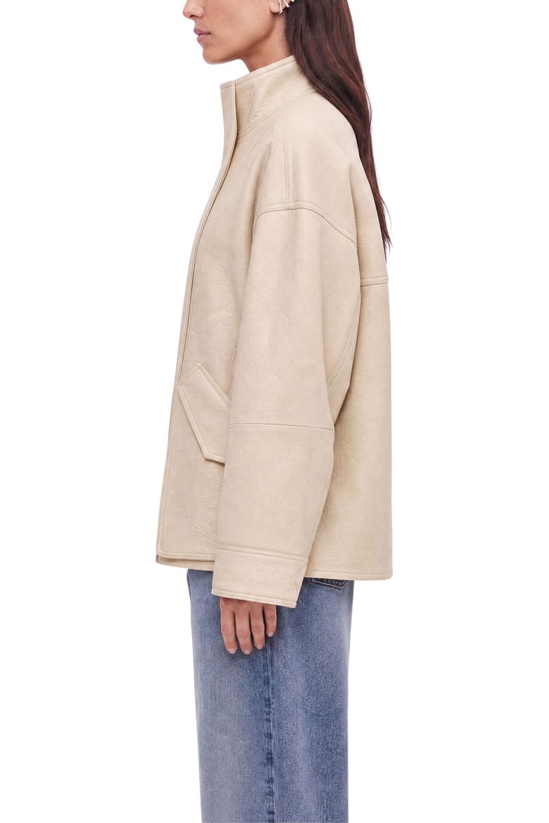 Oversized Shearling Jacket, Alternate, color, Yellow