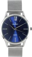 Peugeot Minimalist Clean Dial Steel Mesh Bracelet Watch - 40MM