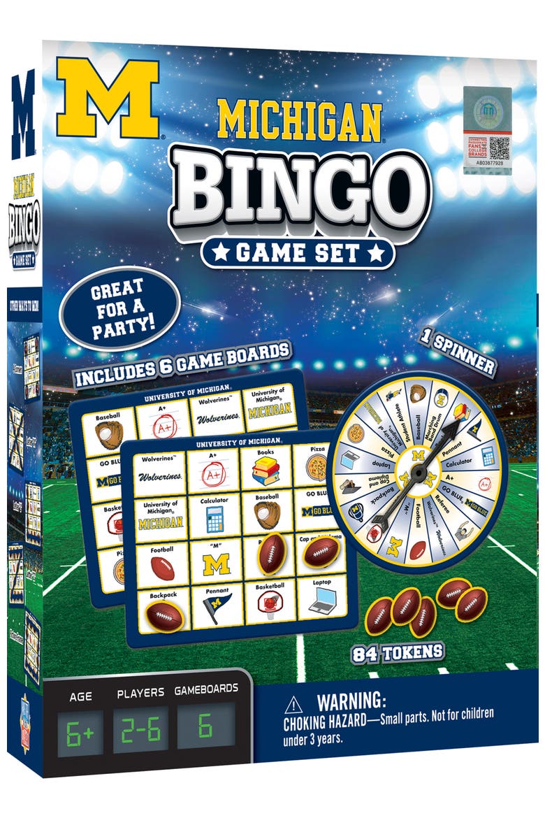 Michigan Wolverines NCAA Bingo Game, Main, color, Multicolor