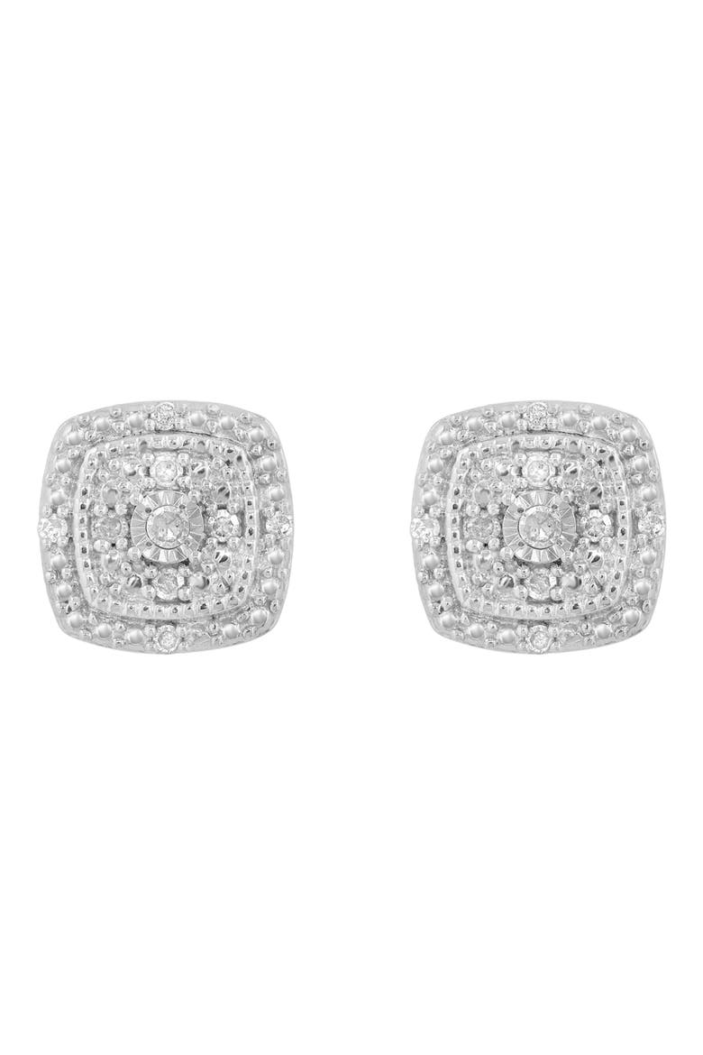 Diamond Earrings, Alternate, color, SILVER/ DIAMOND