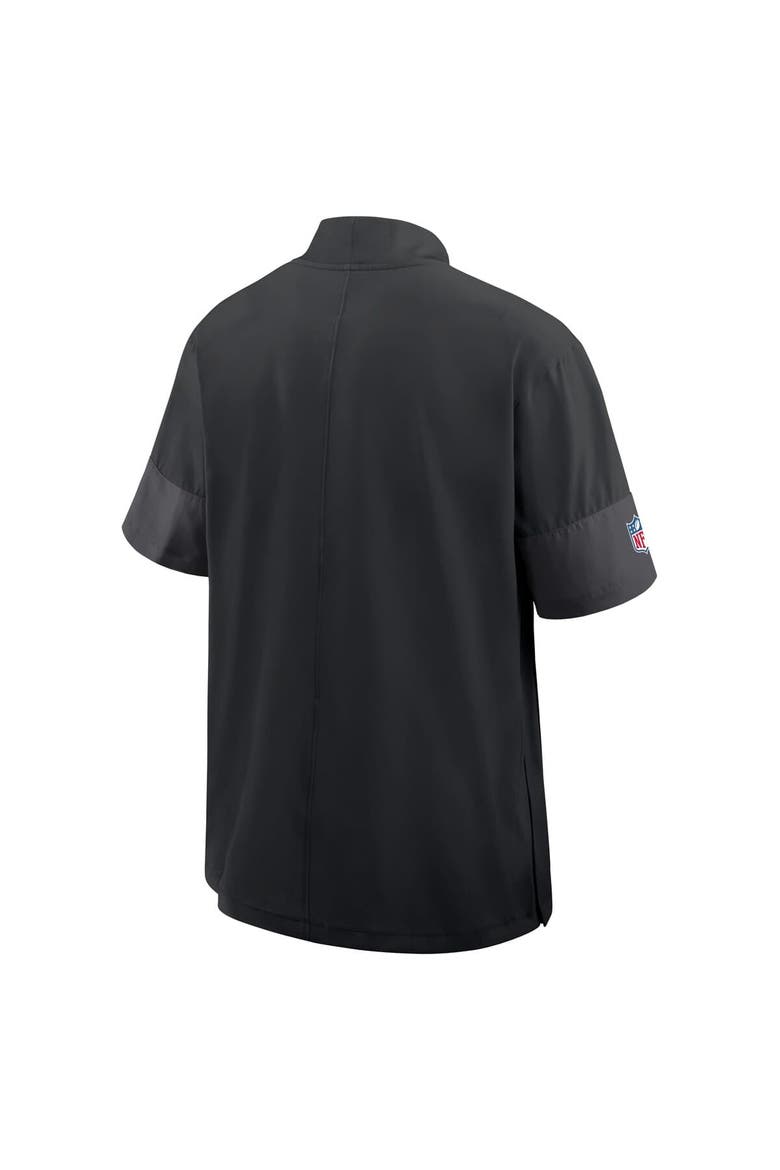 Men's Nike Black Cincinnati Bengals Sideline Short Sleeve Quarter-Zip Performance Coach Jacket, Alternate, color, Black
