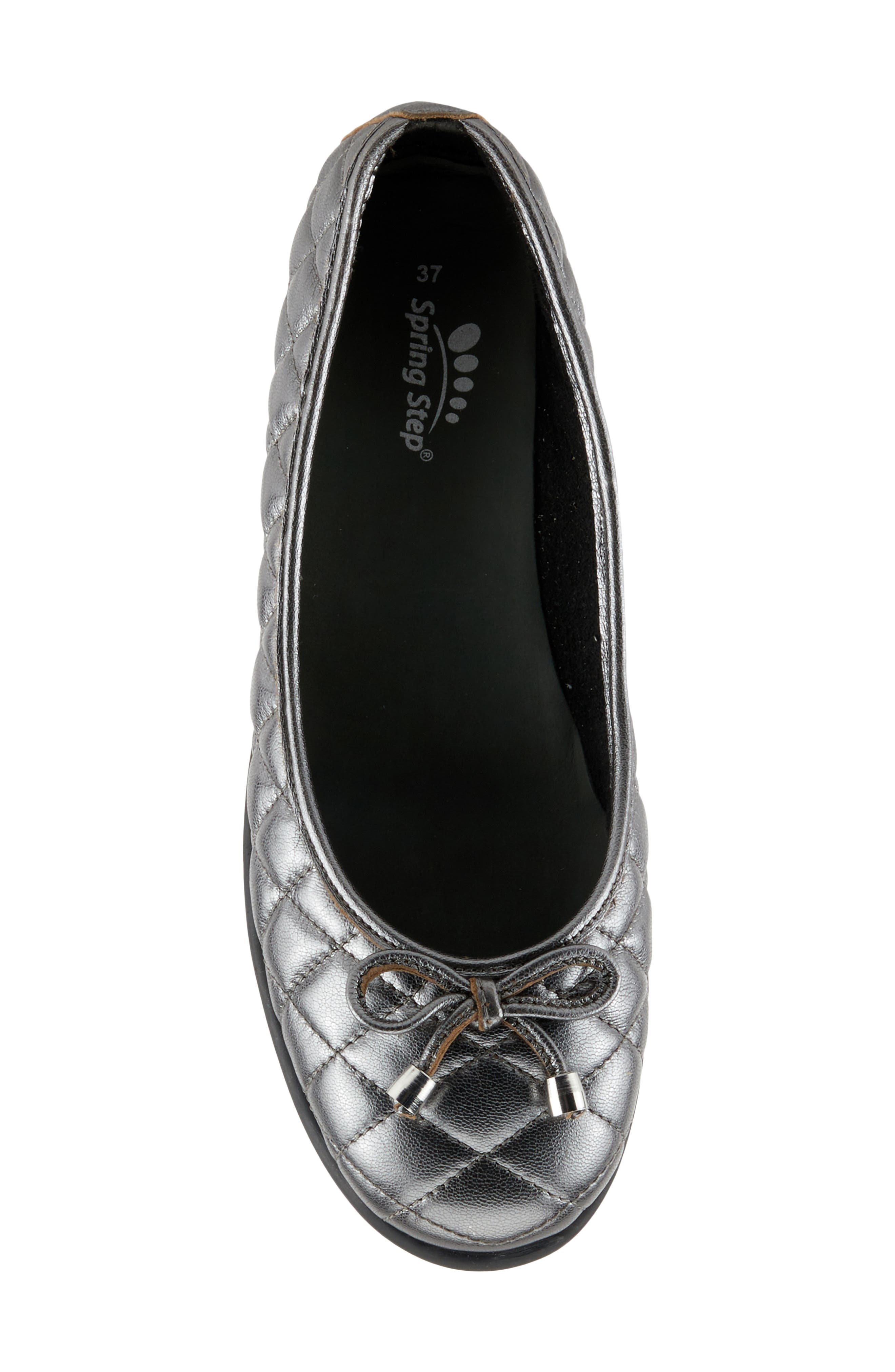 Spring Step Ballequina Quilted Flat, Alternate, color, Pewter