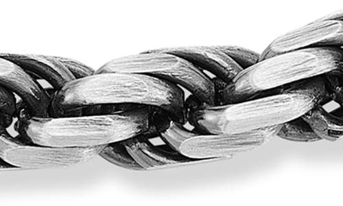 Yield Of Men Oxidized Sterling Silver Rope Chain Bracelet In Silver