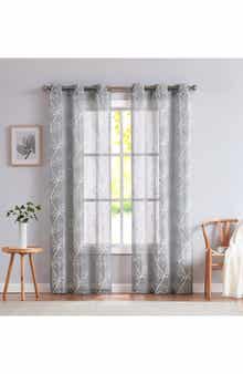DAINTY HOME Stella Set of 2 Sheer Panel Curtains