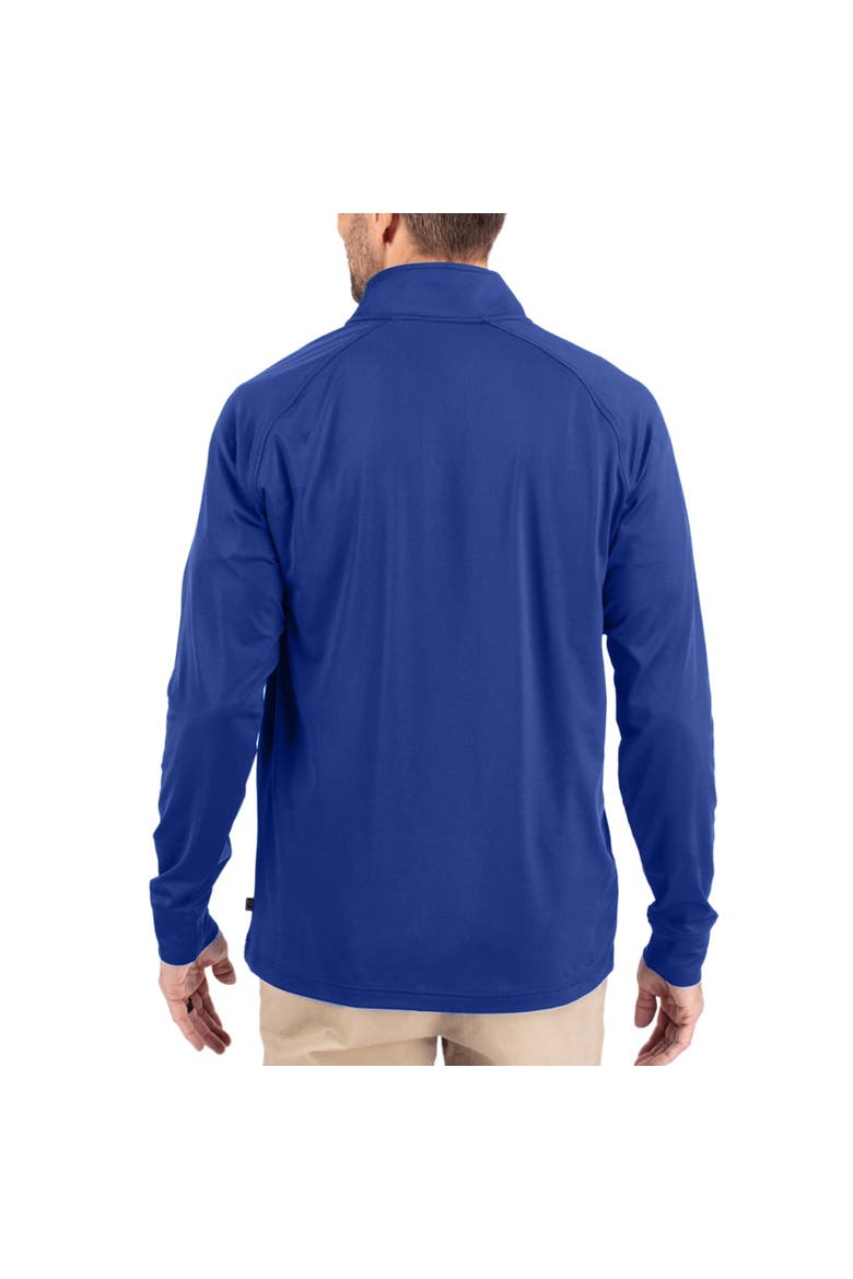 Men's Cutter & Buck Royal Buffalo Bills Adapt Eco Knit Quarter-Zip Pullover Jacket, Alternate, color, Royal