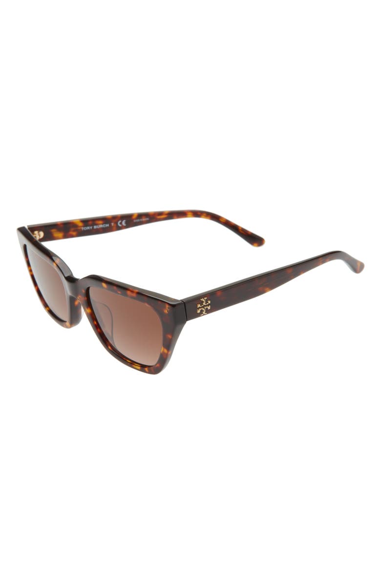 Tory Burch 53mm Gradient Cat Eye Sunglasses, Alternate, color, 