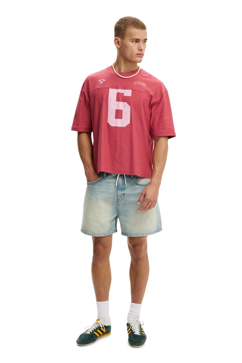 Men's Cropped Fit Graphic T-Shirt, Alternate, color, Soft Red  Los Angeles Panel