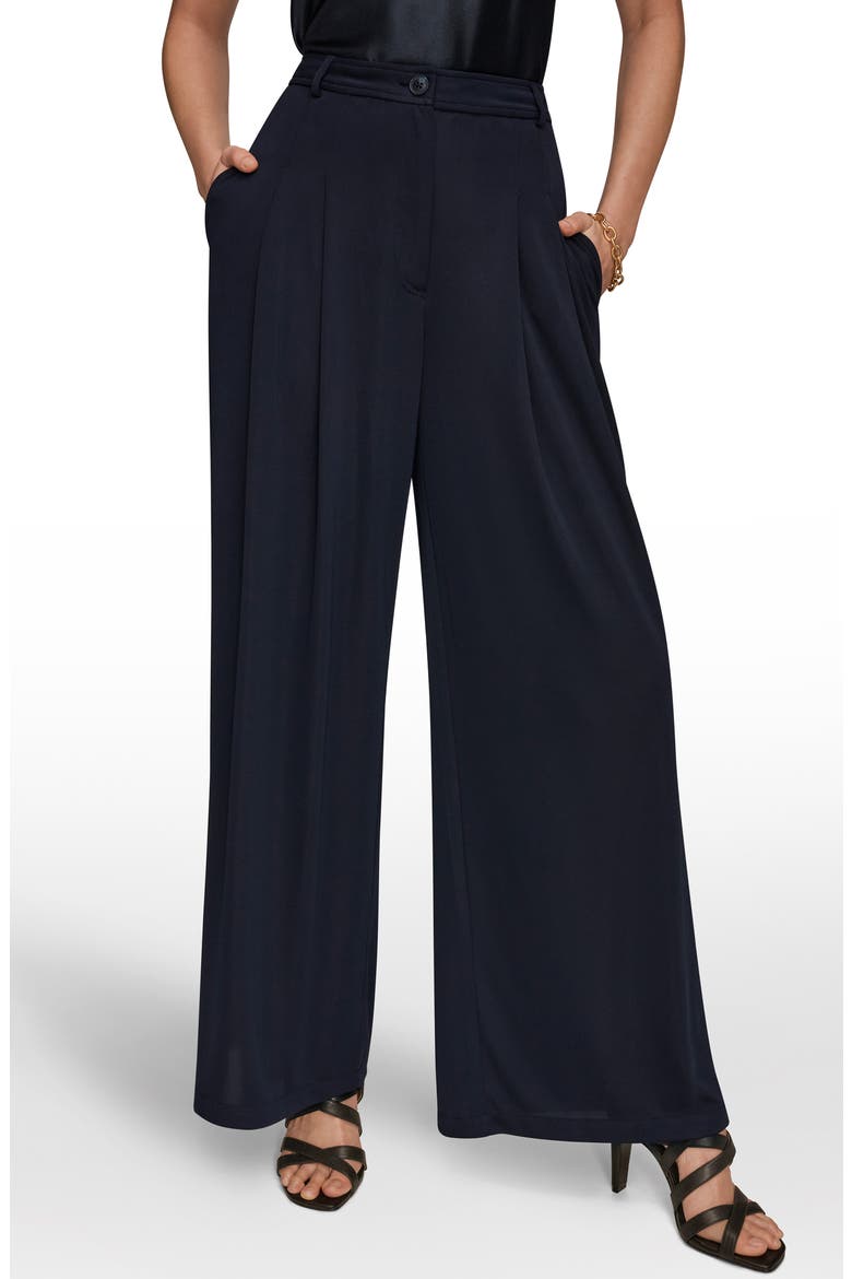 Pleated Wide Leg Pants, Main, color, NIGHTFALL