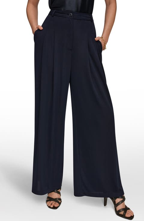 Pleated Wide Leg Pants