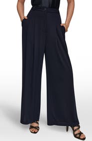 Donna Karan New York Pleated Wide Leg Pants
