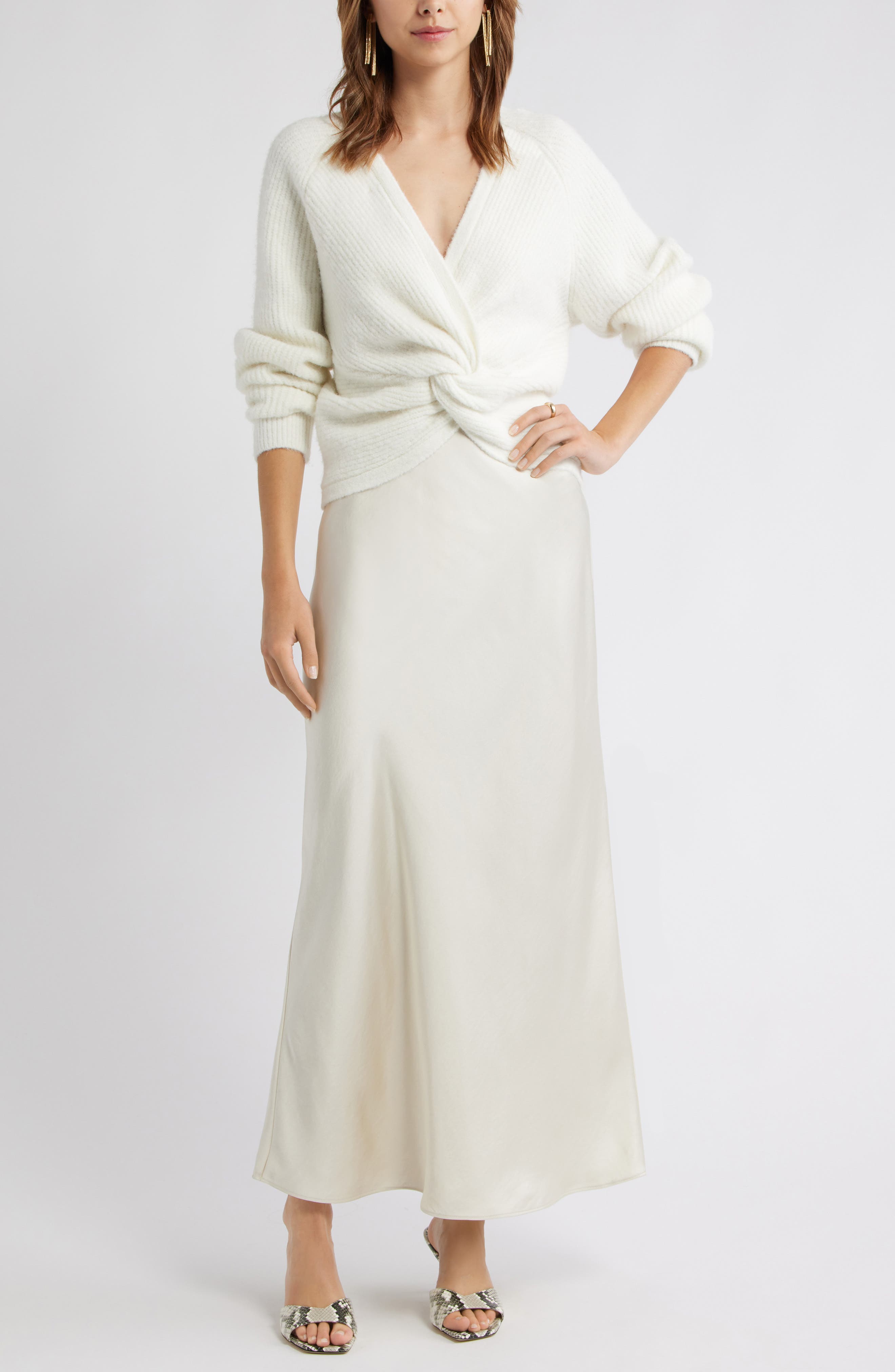Satin Maxi Skirt - image 4