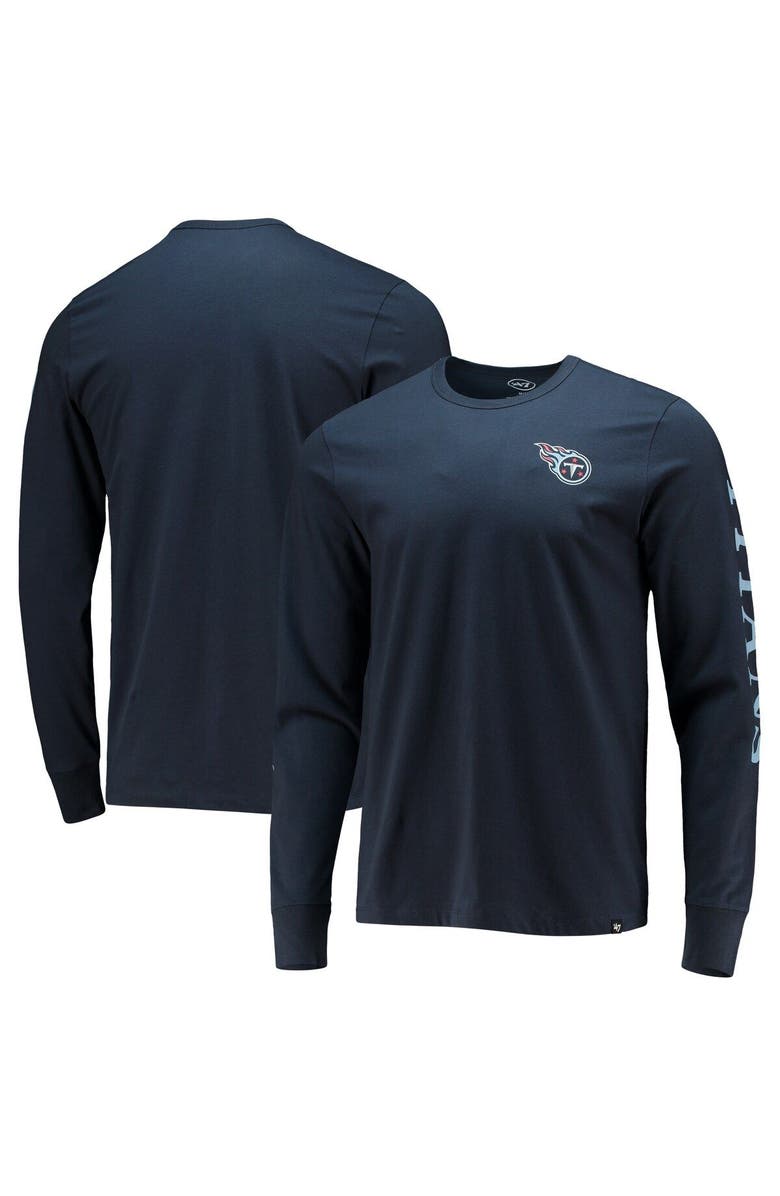 '47 Men's '47 Navy Tennessee Titans Franklin Long Sleeve T-Shirt, Main, color, Navy
