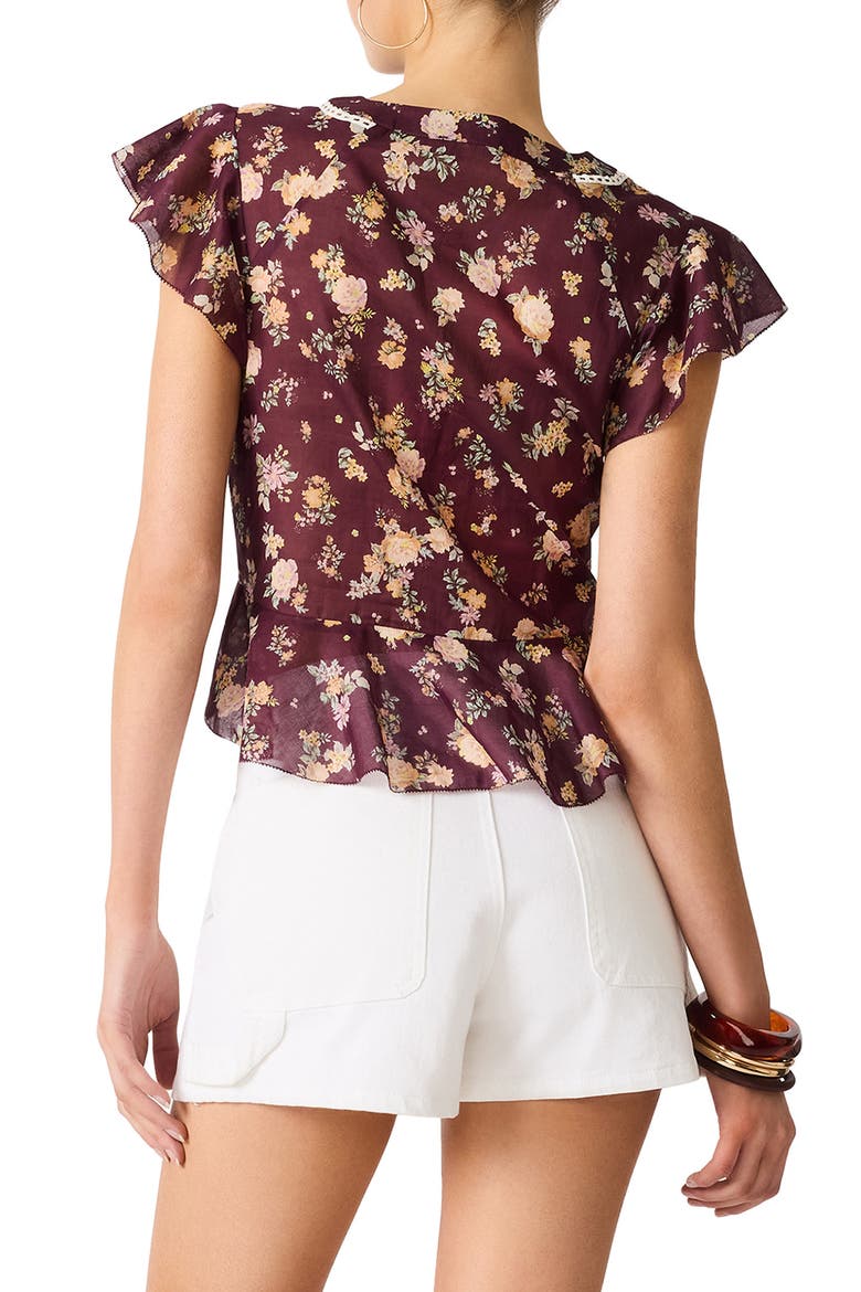 Leyla Cotton Voile Top, Alternate, color, PORT