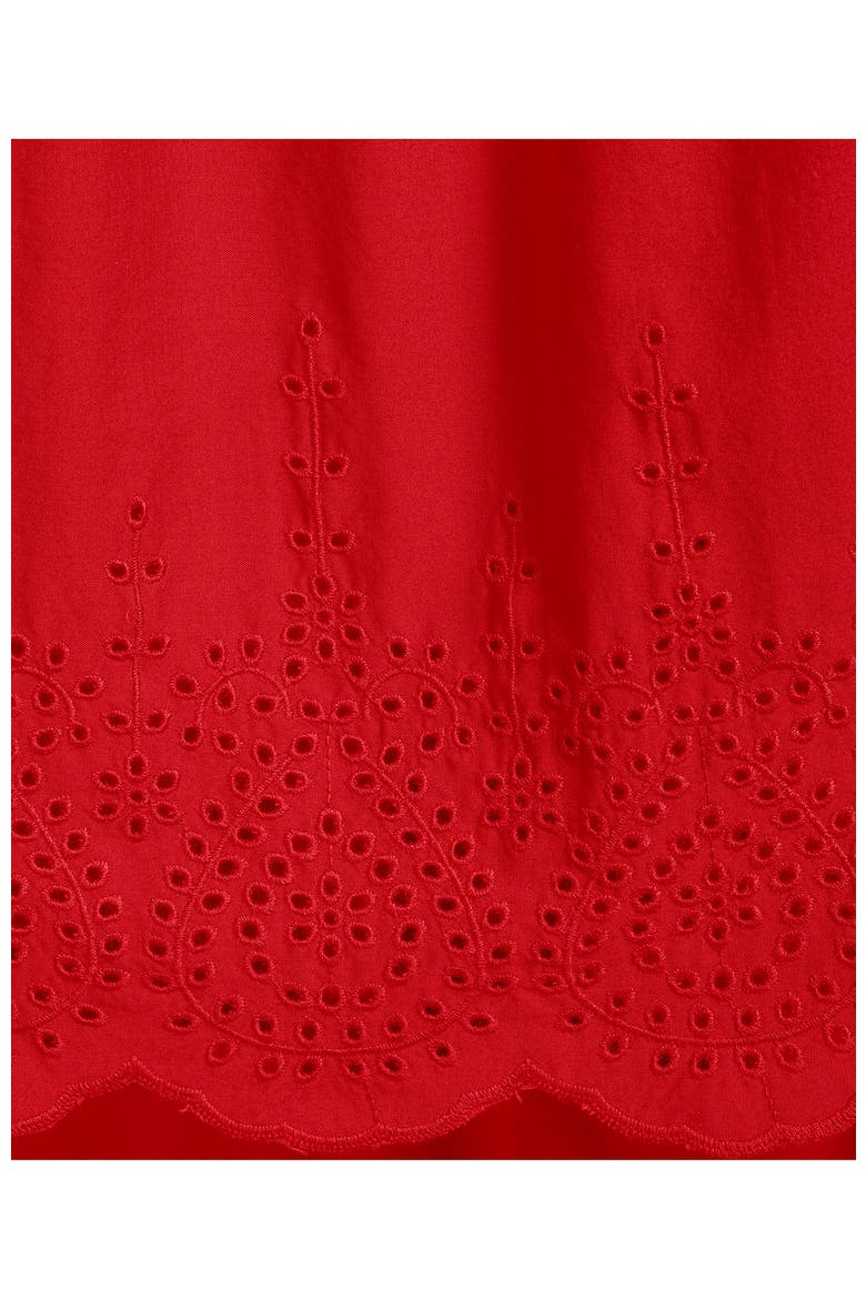 Tiered Cotton Poplin Eyelet Maxi Dress, Alternate, color, Coral Red Eyelet