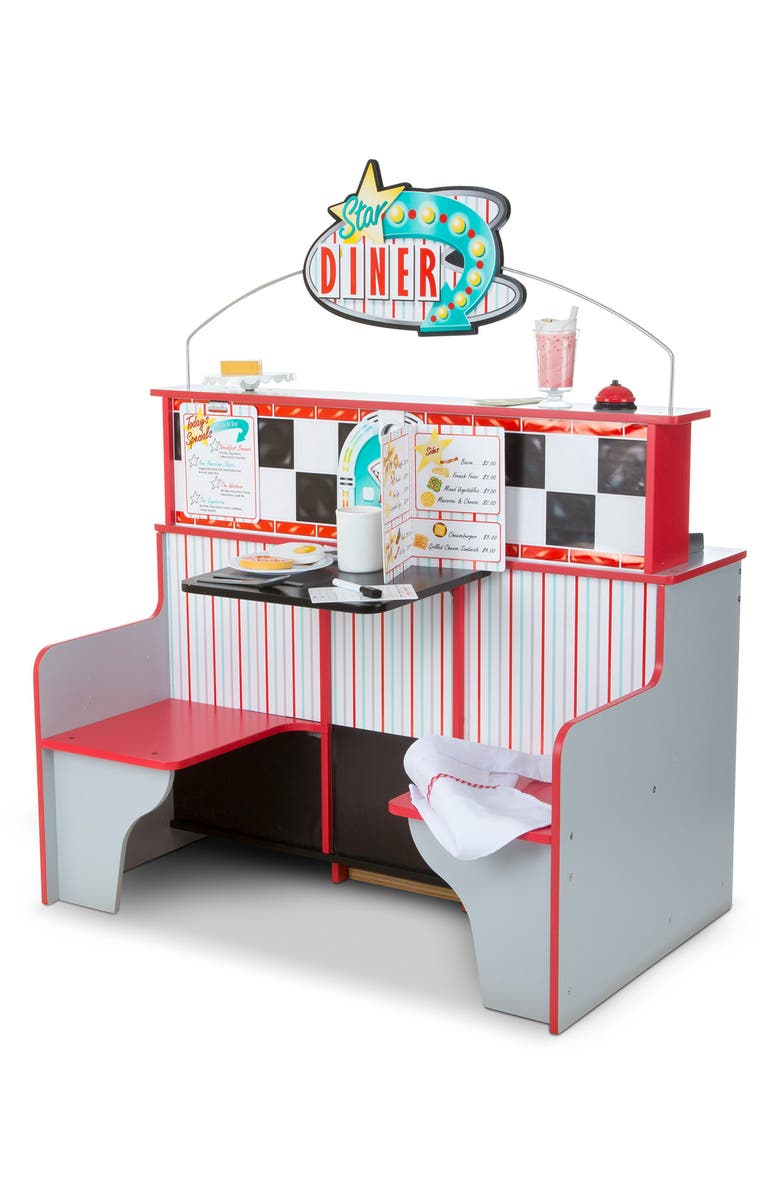 Melissa & Doug Star Diner Play Scene, Alternate, color, White