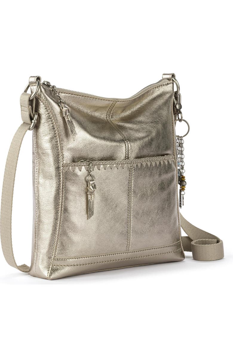 The Sak Lucia Crossbody Leather Bag, Alternate, color, Pyrite Stitch