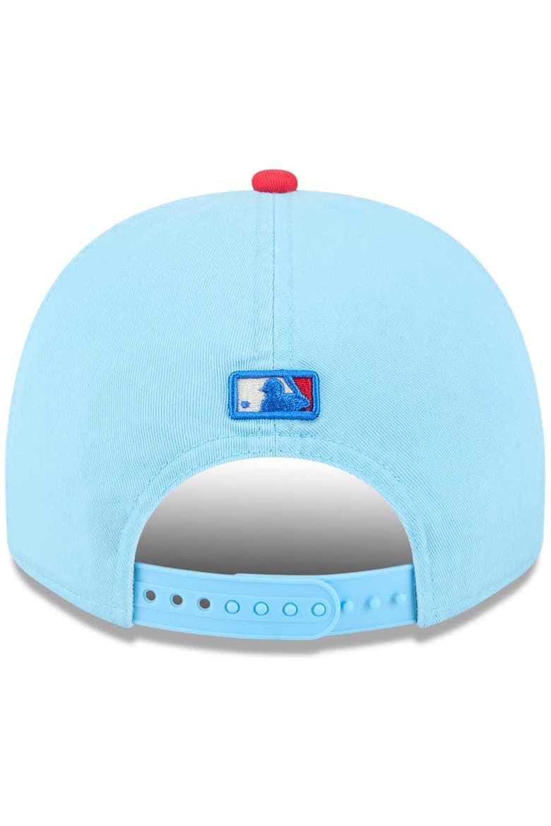 Men's New Era Light Blue/Red Los Angeles Angels 2025 Fourth of July Golfer Snapback Hat, Alternate, color, Light Blue