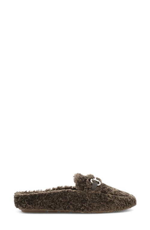 Mia Harmonie Faux Shearling Bit Slipper In Brown