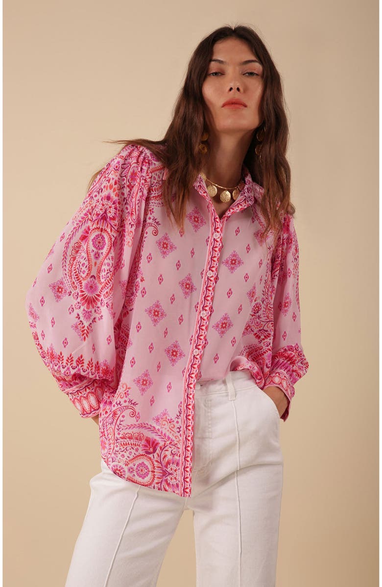 Hale Bob Eden Silk Top, Main, color,