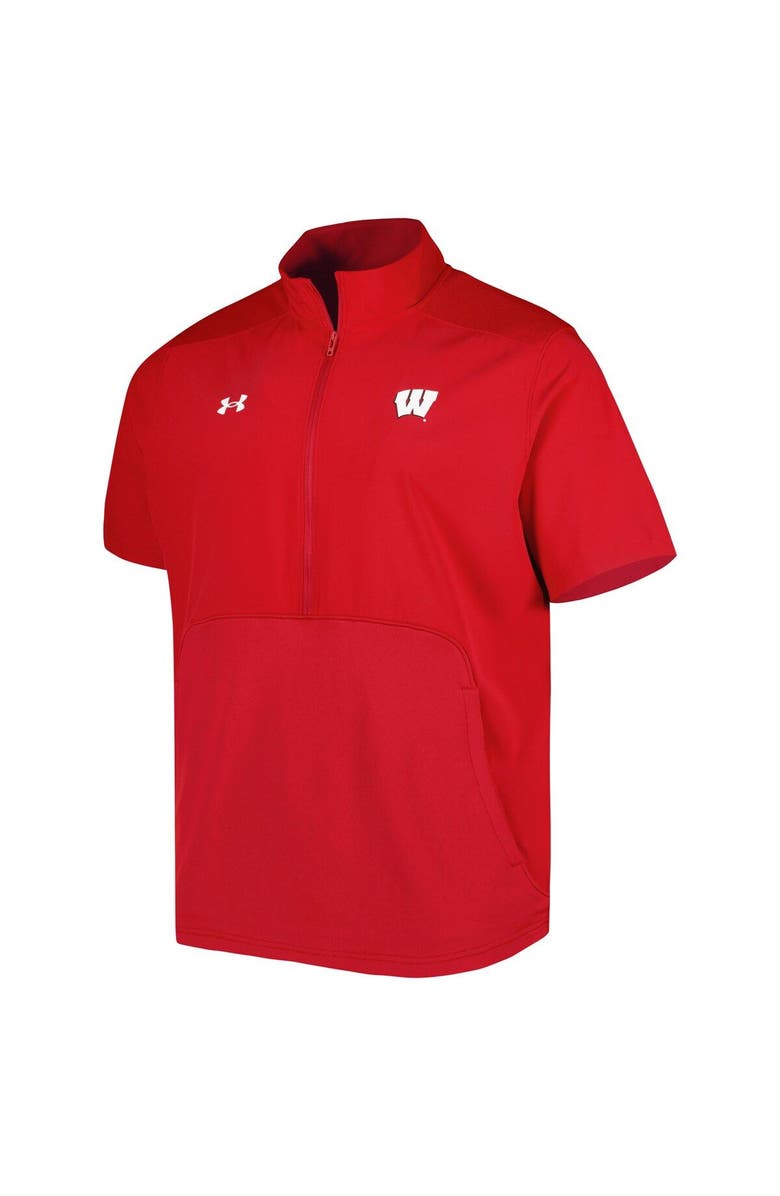 Under Armour Men's Under Armour Red Wisconsin Badgers Motivate 2.0 Half-Zip Jacket, Alternate, color, Red